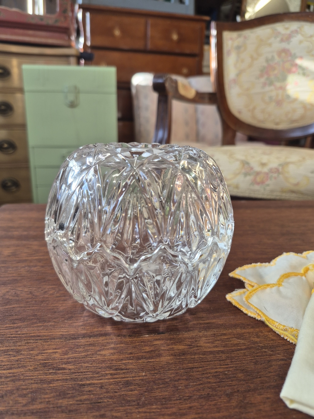 Clear Cut Glass Votive Holder - Home Accents